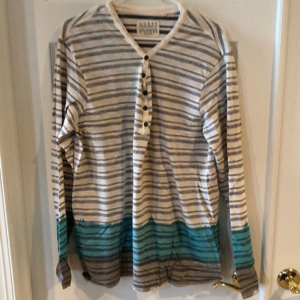 Guess striped shirt xl